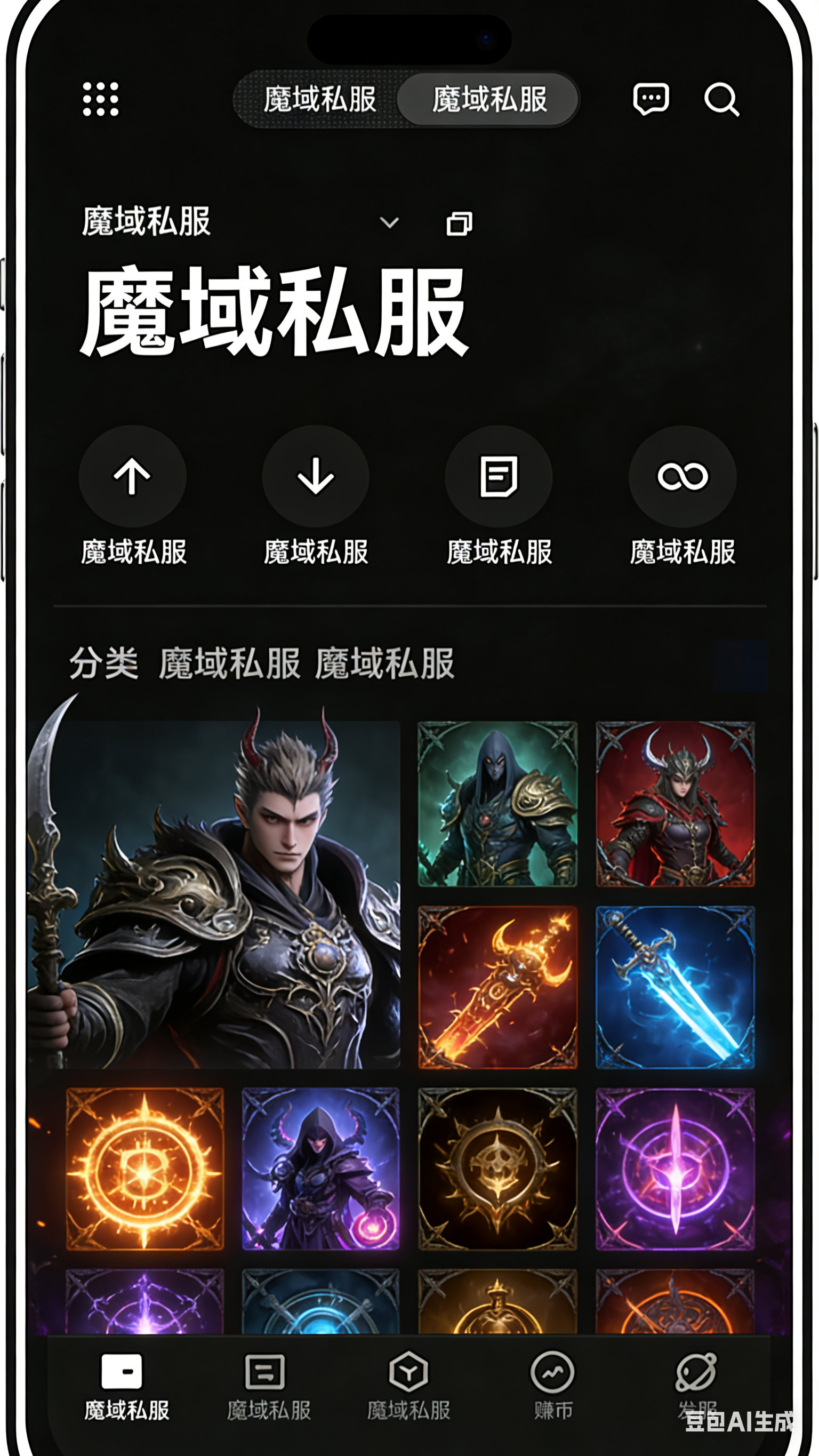 魔域私服交易市场面板